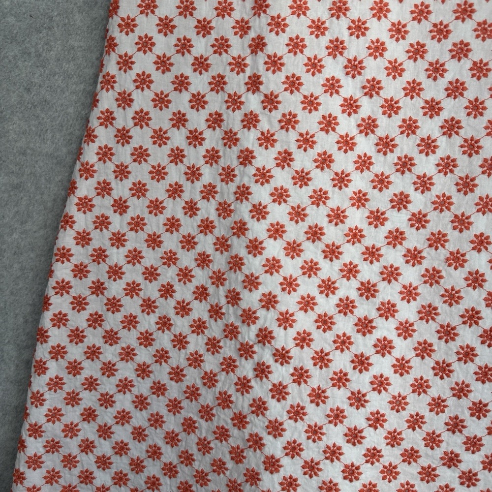 Mi Ami Floral Print Mini Dress Size M White Orange Cotton Lined Spaghetti Strap - Picture 2 of 13
